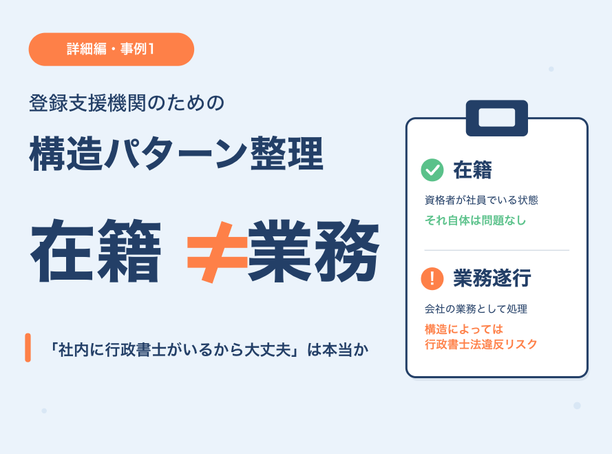 「社内に行政書士がいるから大丈夫」は本当か─登録支援機関の運用見直しと3つの構造パターン